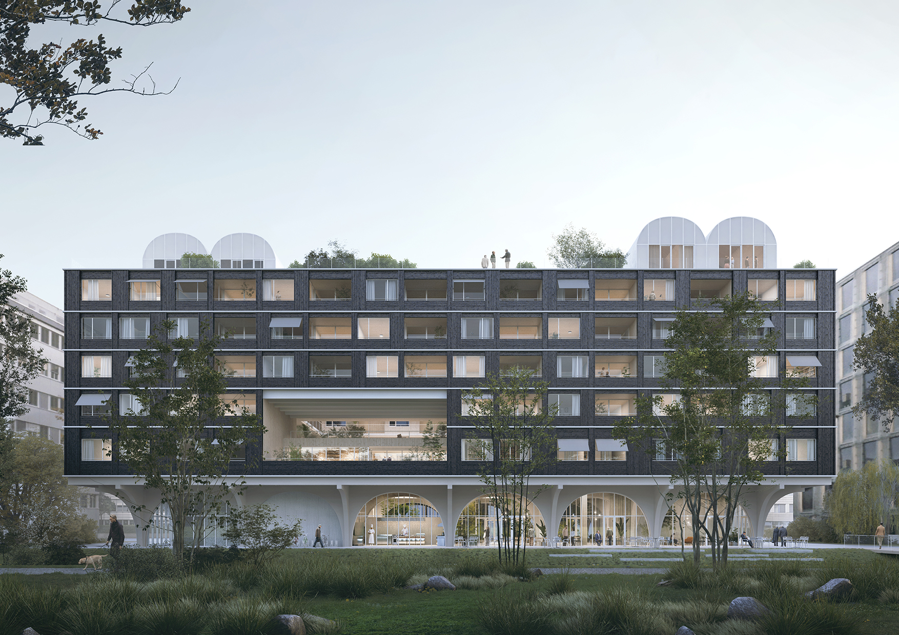 Hybrid building 'Oase Oerlikon' combines care and residential functions